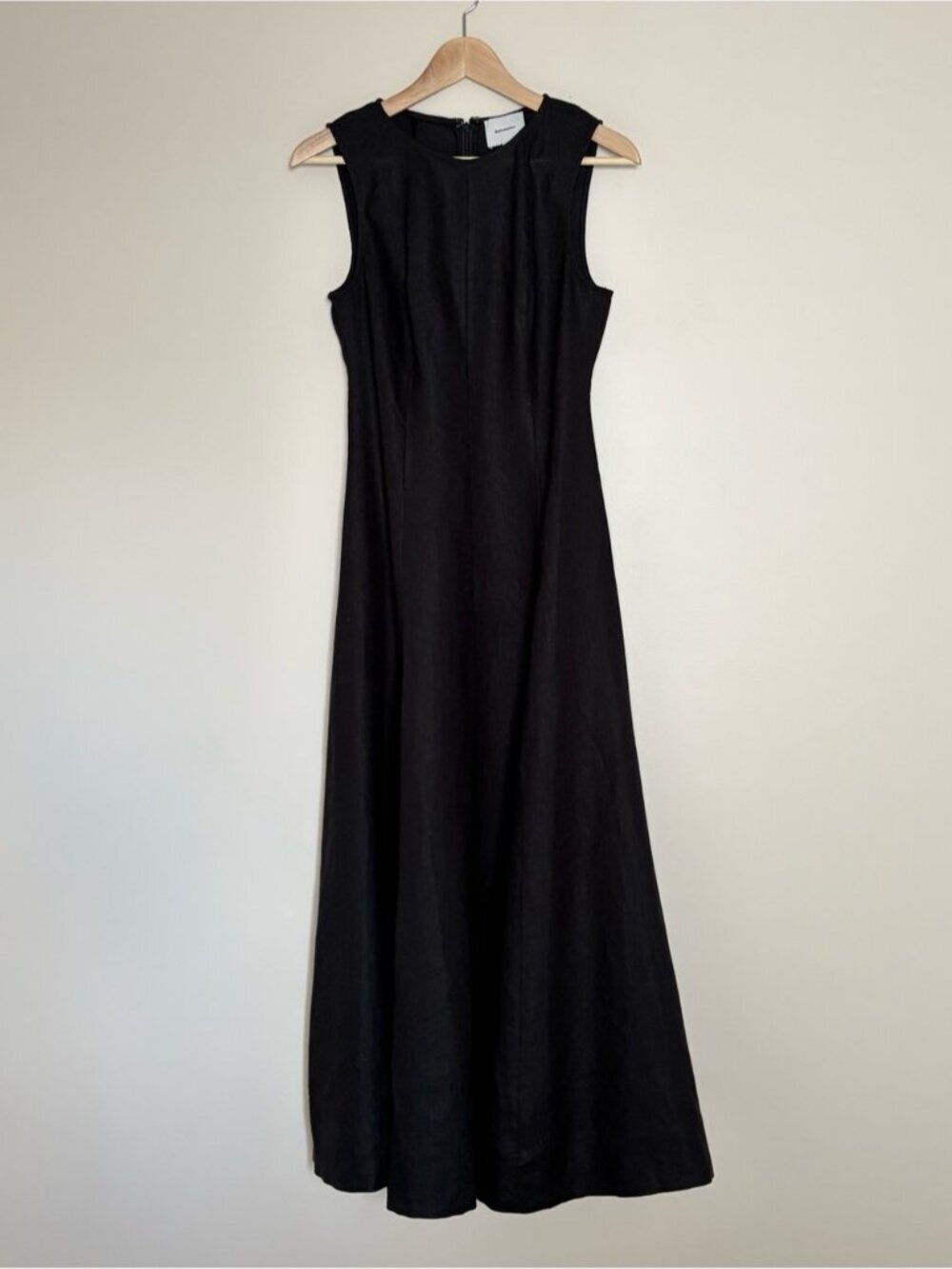 NEW Reformation Cecilia Linen Sleeveless Maxi Dress Black | US 2 UK 6 - Picture 6 of 12